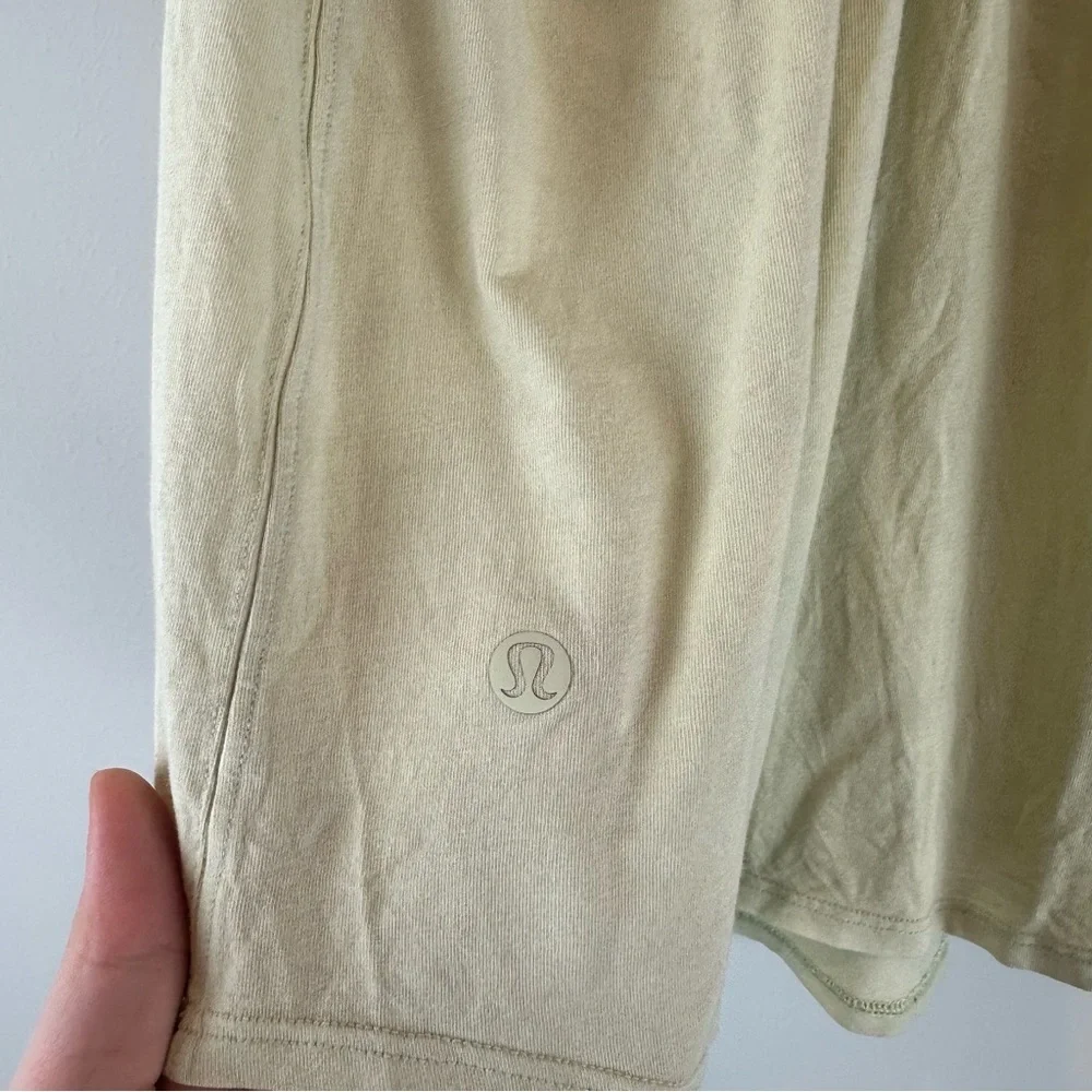 Lululemon Light Yellow Green Pleated Athletic Athleisure Workout Love Tank Top 4